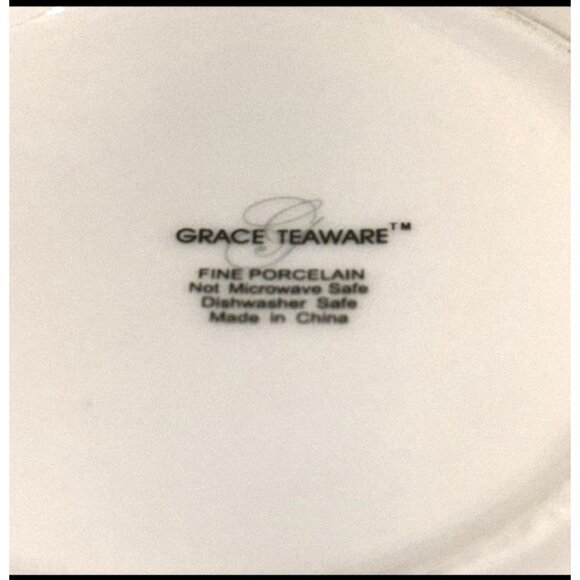 Grace Teaware Floral Bird Porcelain Decorative Plate - Picture 2 of 4